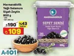 MARMARABİRLİK YAĞLI SALAMURA SİYAH ZEYTİN 800 GR